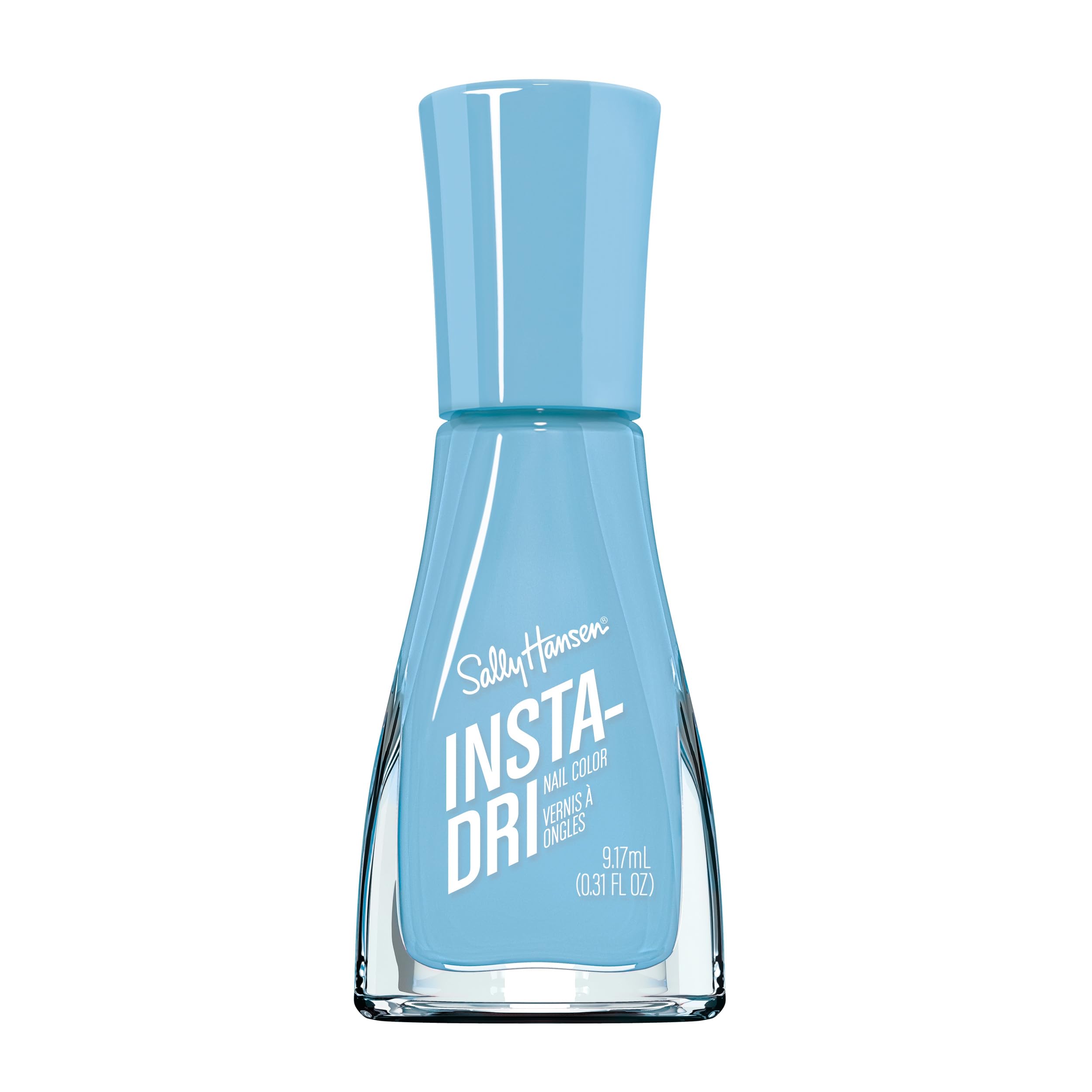 Sally Hansen Insta-Dri Nail Polish | Quick Dry, Long Lasting, Streak-Free Shine | Opaque, Glossy | 489 Up in the Clouds | Pale Sky Blue Nail Color.
