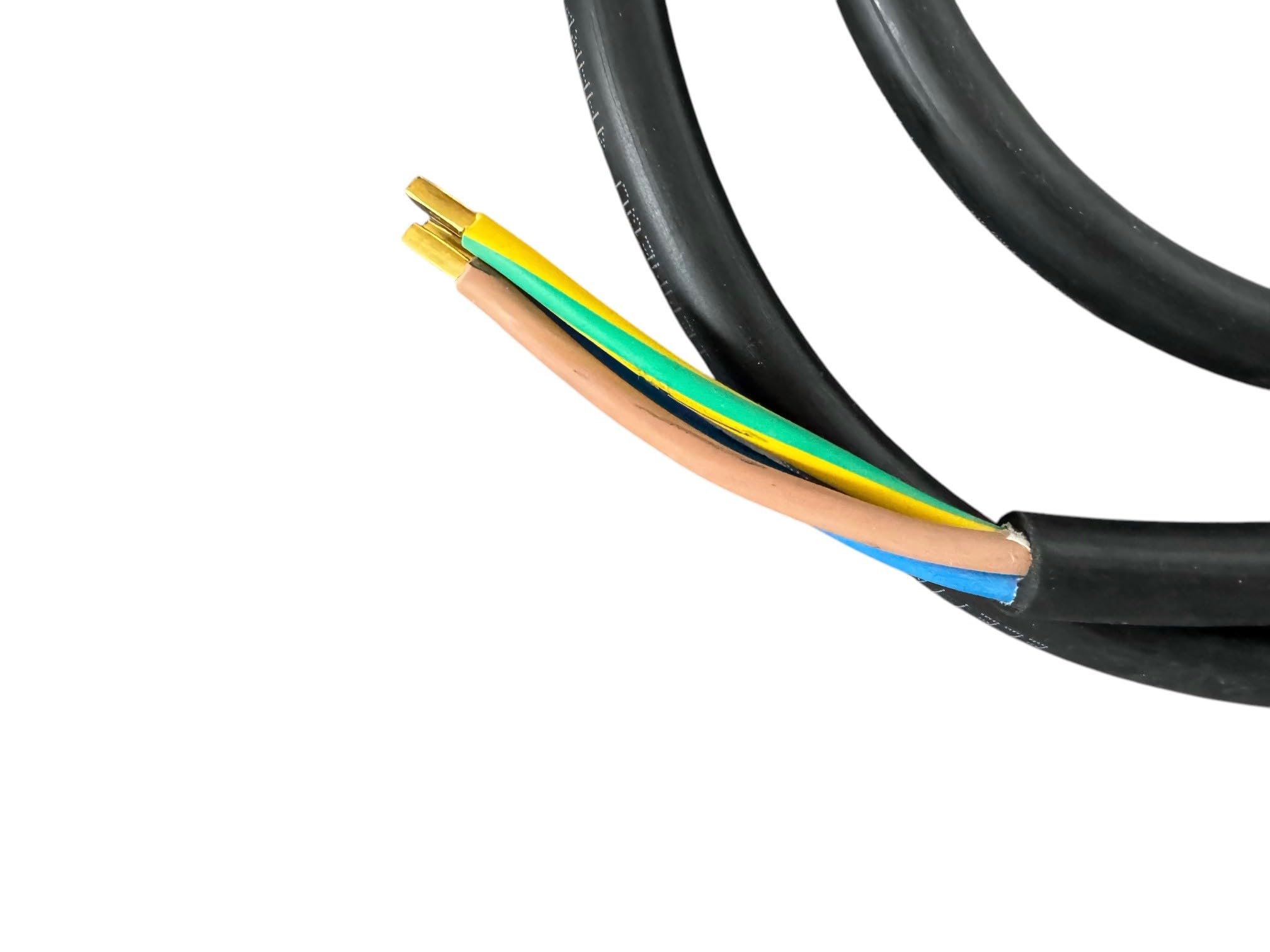 1,5m Herdanschlußleitung, Herdleitung 4mm², HO5RR-F 3G4, schwarz