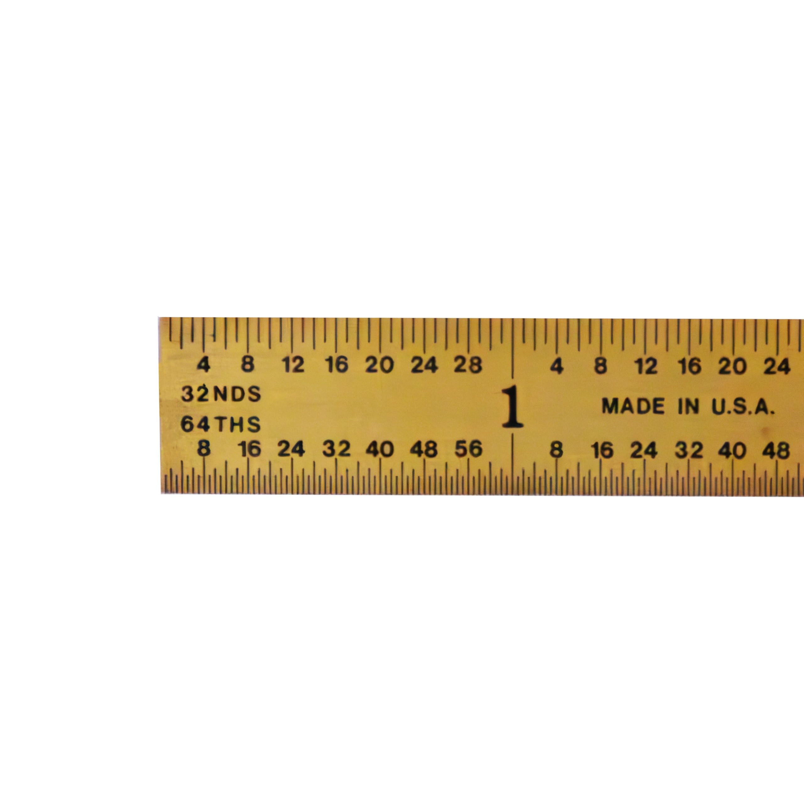 PEC Tools Règle flexible en acier inoxydable 4R de 30,5 cm, règle de machiniste, revêtement en nitrure de titane satiné, lettrage noir sur or, avec marquages 1/32", 1/64", 1/8" et 1/16", fabriquée aux