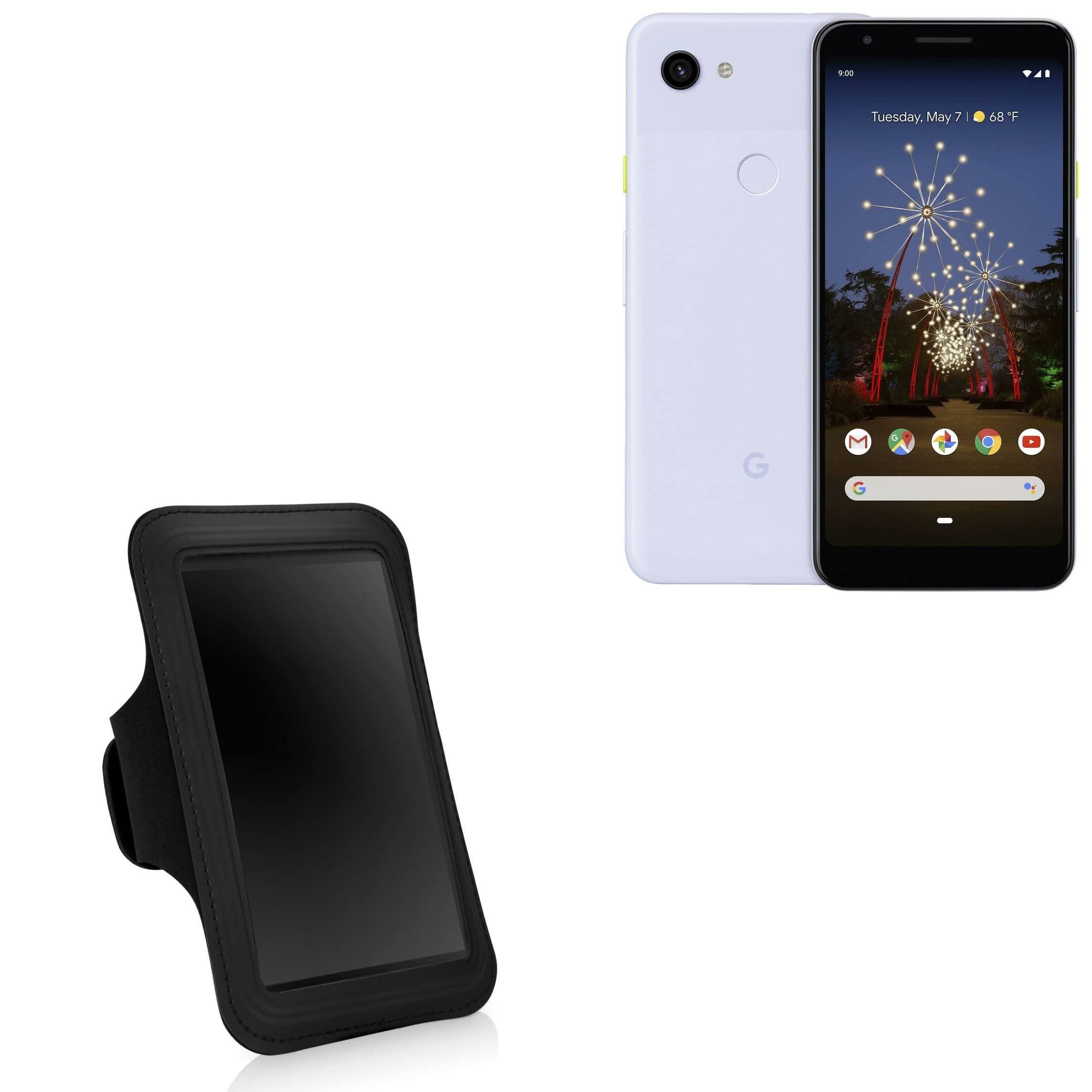 BoxWave Case Compatible with Google Pixel 3a - Sports Armband, Adjustable Armband for Workout and Running for Google Pixel 3a - Jet Black