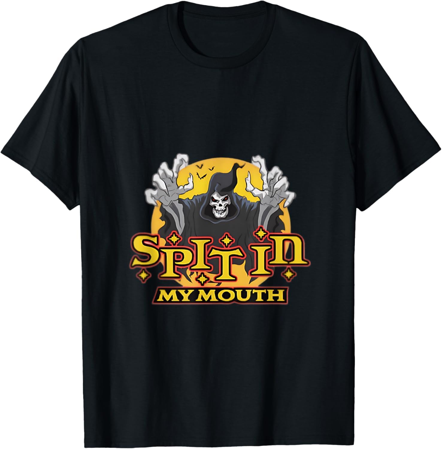 Spit in My Mouth Funny Skeleton Meme T-Shirt T-Shirt Cotton T-Shirt - Regular Fit, Printed T-Shirts for Men 7736