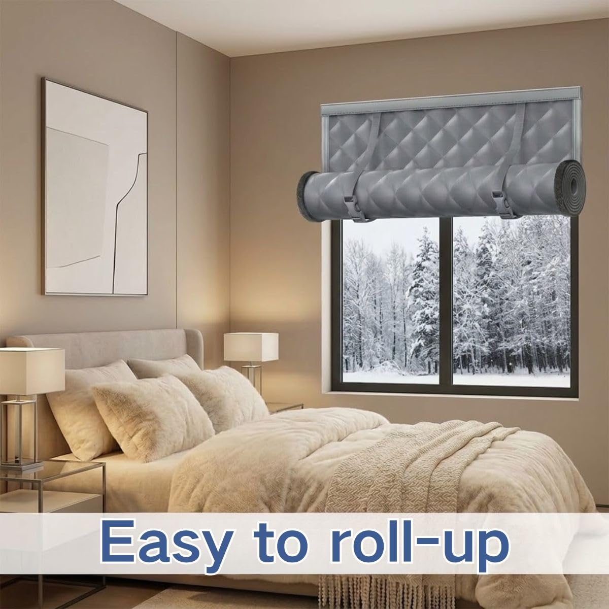 50x50-300x220cm Isolant Thermique Fenêtre, Rideau Thermique Anti Froid