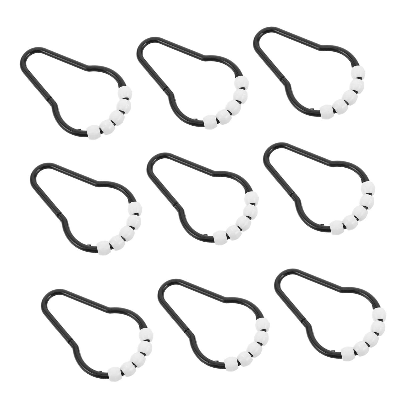 20 ganci per tenda da doccia in plastica, anelli con perline scorrevoli per tende da bagno, set di ganci durevoli per una facile installazione e una decorazione elegante