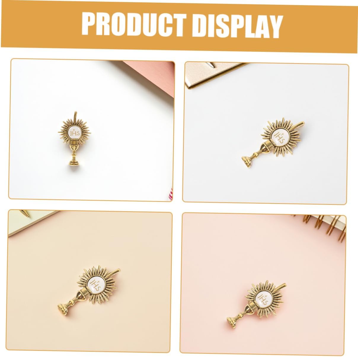 4pcs First Communion Religious Pin Chalice Tie Pin Elegant Keepsake for Boys Girls Faith-inspired Accessories for Religious Occasions