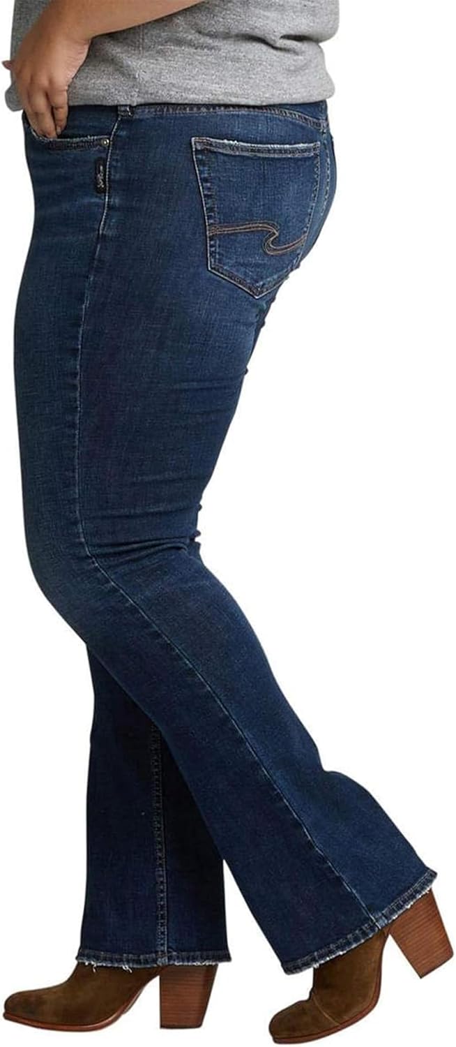 Silver Jeans Co. Women’s Plus Size Suki Mid Rise Slim Bootcut Jeans