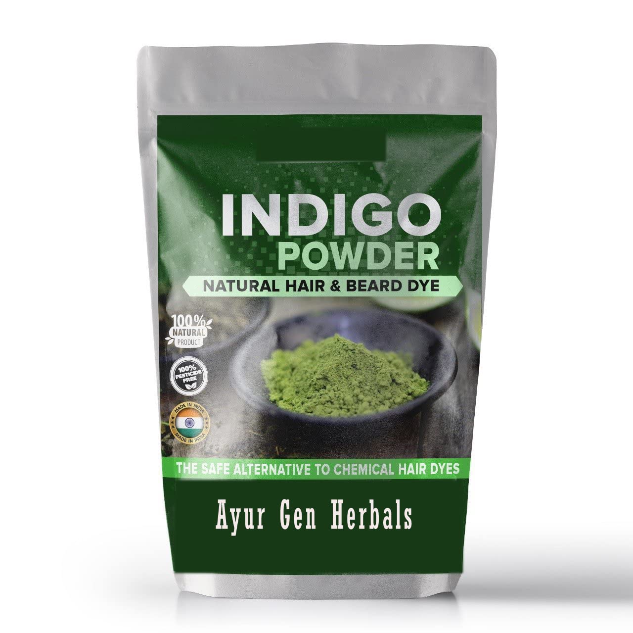 Indigo Powder for Natural Herbal Black Hair Color (100gm)-image-3