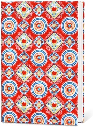 Journal Notebook for Women & Men, Fabric Vintage Journal Hard Cover Lined Notebook , 192 Pages A5 College Ruled Notebook for Work & Note Taking, Perfect for Office School Home Supplies (Artascope)