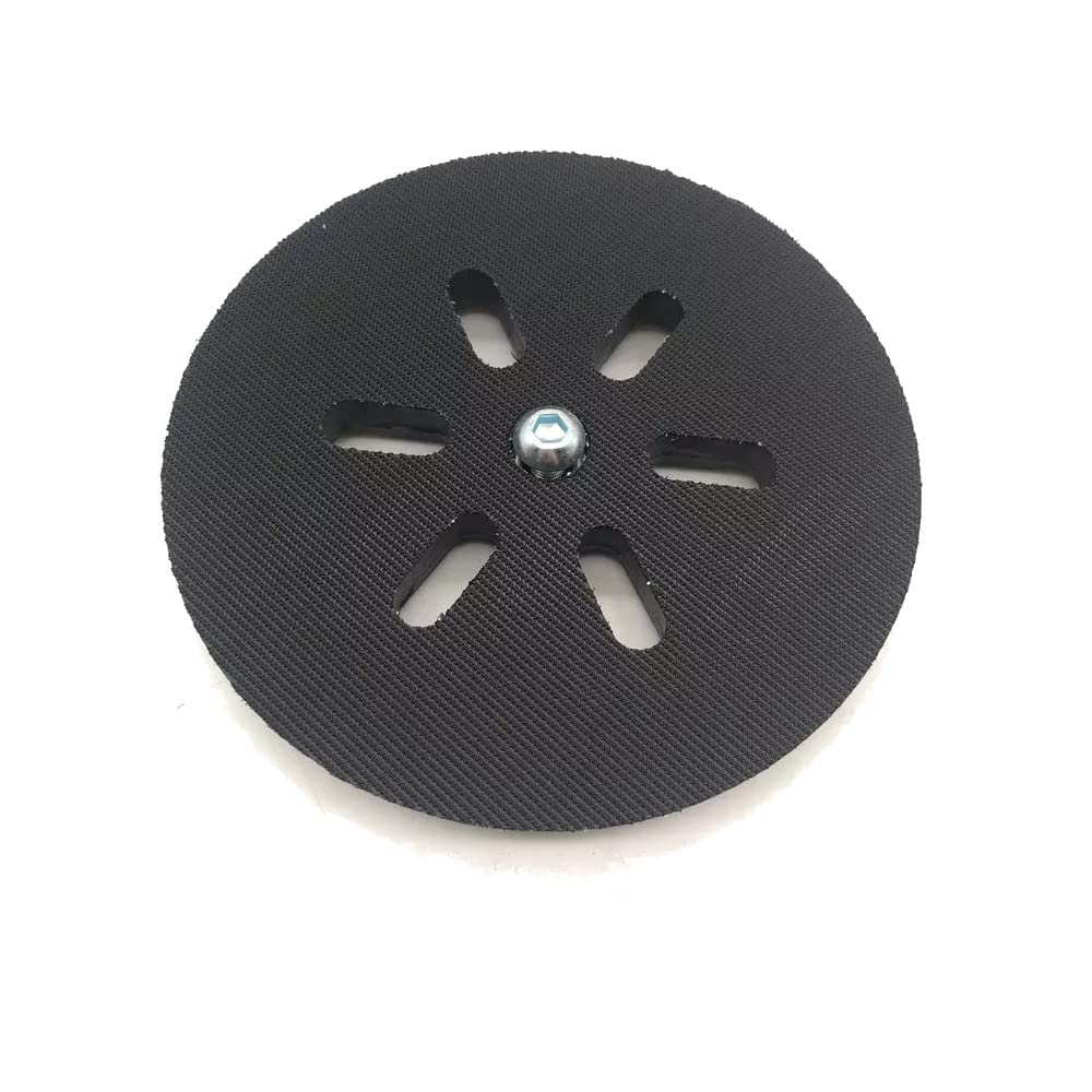 Trade-Shop - 3 discos abrasivos de 6 agujeros con cierre autoadherente, diámetro de 150 mm, incluye tornillo M8, compatible con lijadora orbital Bosch GEX 150 AC, PEX 420 AE