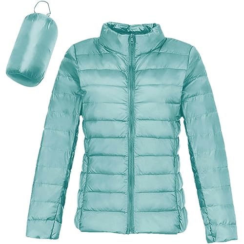Winter Puffer Coats for Women, Womens Lightweight Puffer Jacket Packable Hooded Puffer Jacket Winter Zip Up Puffy Jacket