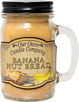 Our Own Candle Company Banana Nut Bread Scented Mason Jar Candle - 100 Hour Burn, 13oz Soy Blend