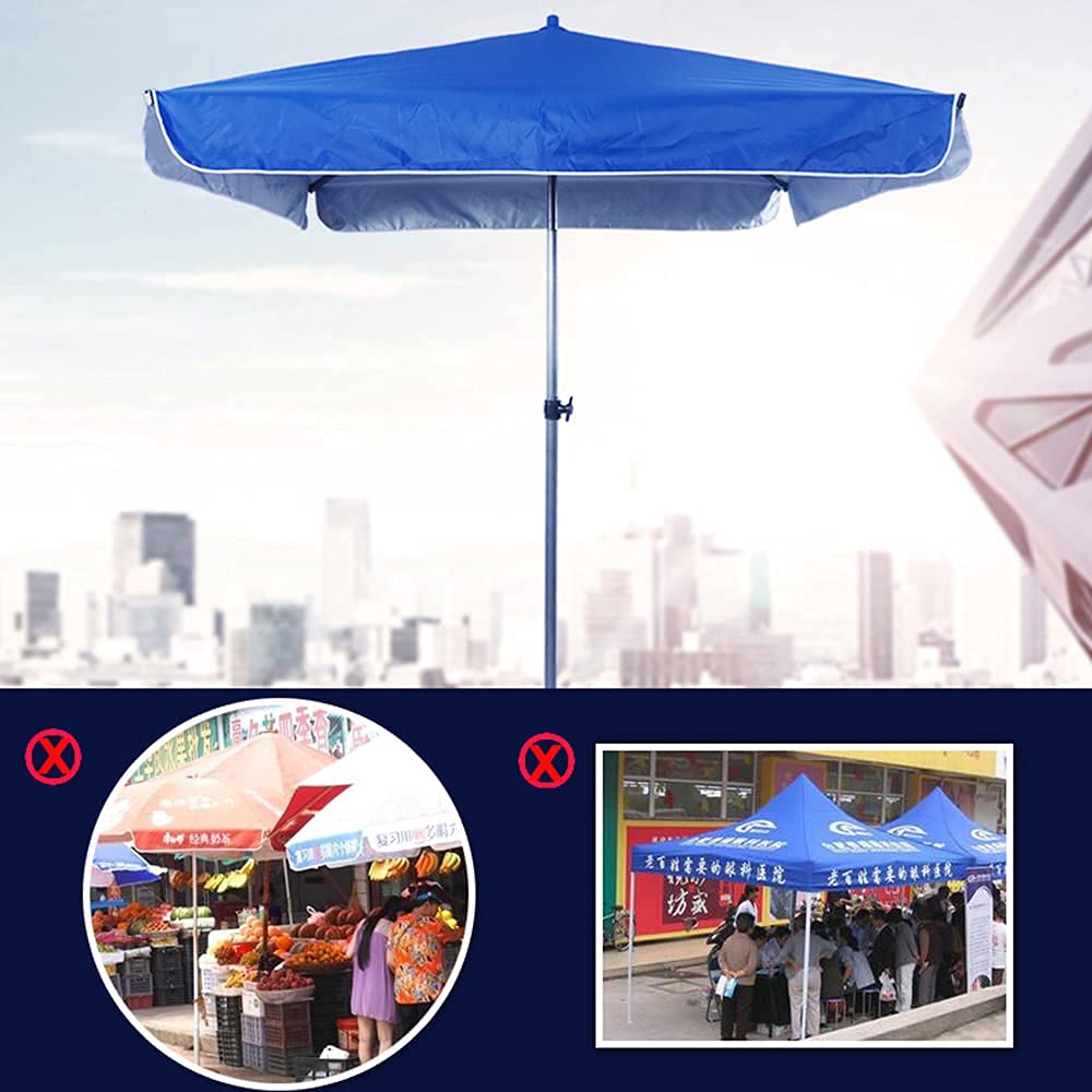 Parasol ogrodowy Duży parasol do stoiska komercyjnego z podstawą, przenośny parasol plażowy na zewnątrz, skuteczna osłona przeciwsłoneczna i osłona przeciwdeszczowa, składany parasol