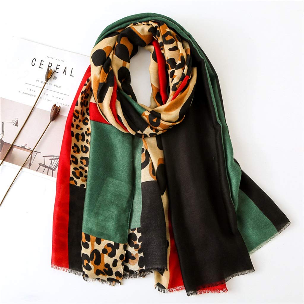 Sciarpa Invernale alla Moda per Donna Hijab Viscosa Calda Sciarpa Patchwork Coperta avvolge Sciarpe e Scialli Femminili