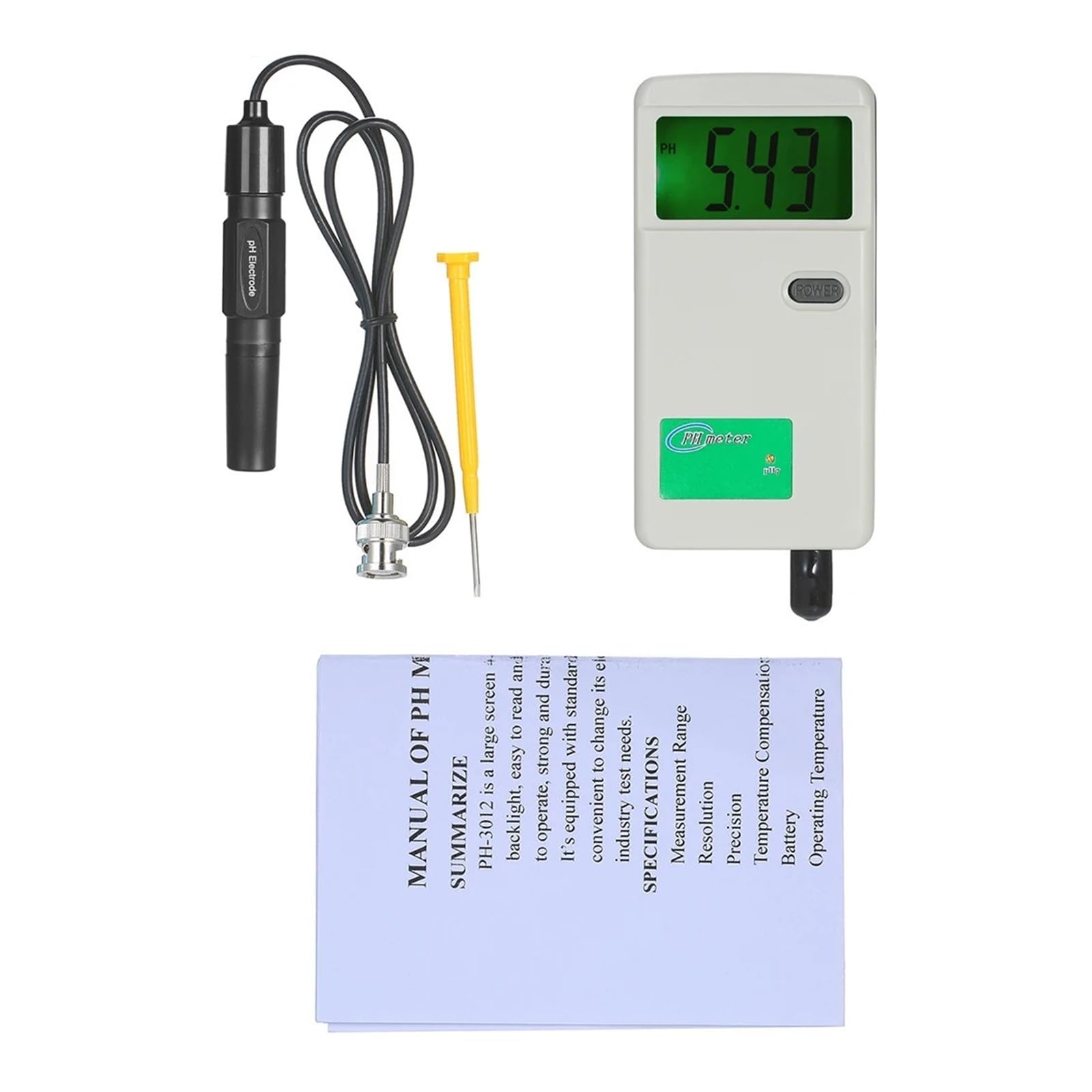 PH-3012B Miernik PH Precyzyjny Tester Podświetlany Wyświetlacz Jakości Wody Do Laboratoryjnego Zbiornika Hydroponiki Pitnej