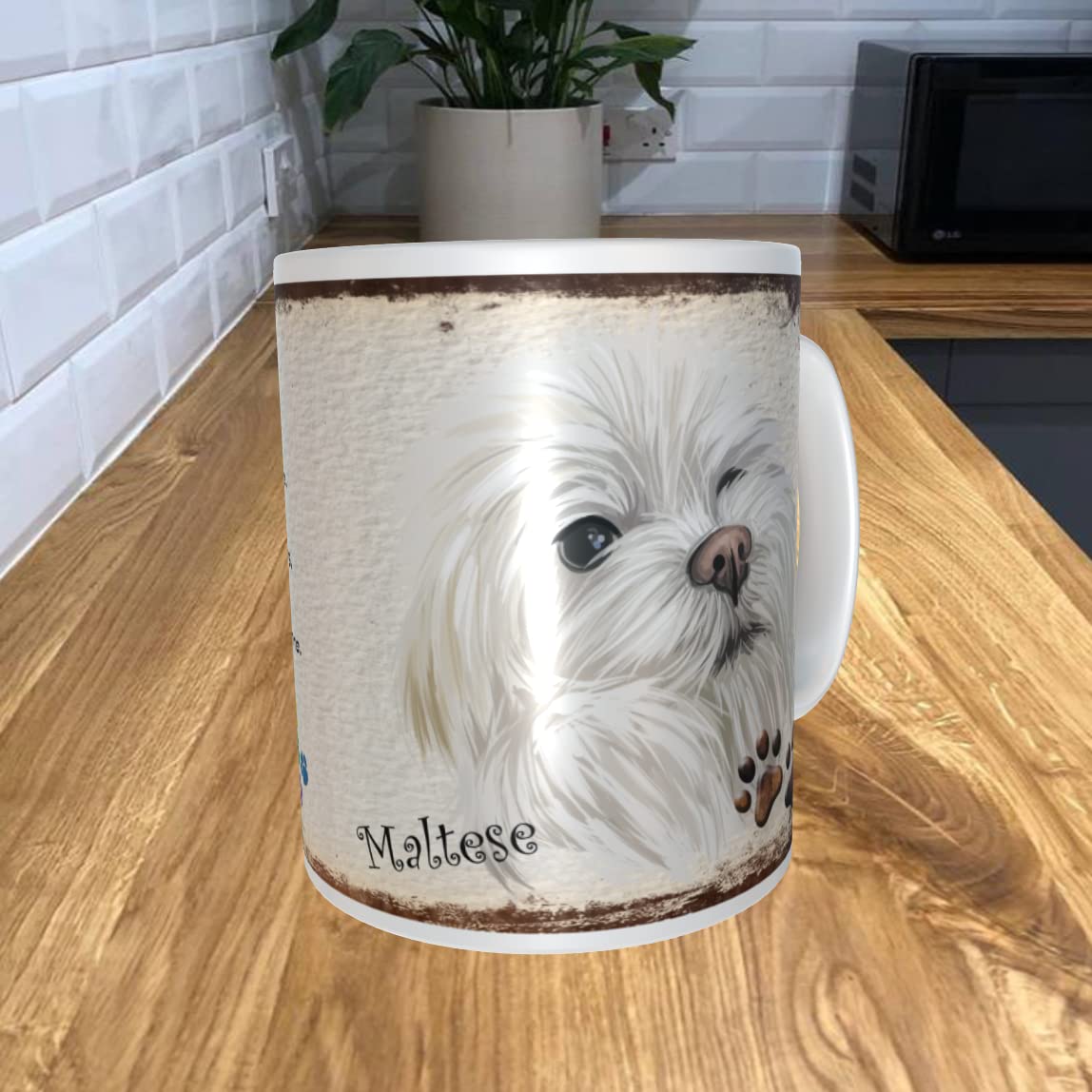 Shawprint Limited Maltese Dog 11oz Coffee Mug My Dog's Rules Theme 980DRMUG