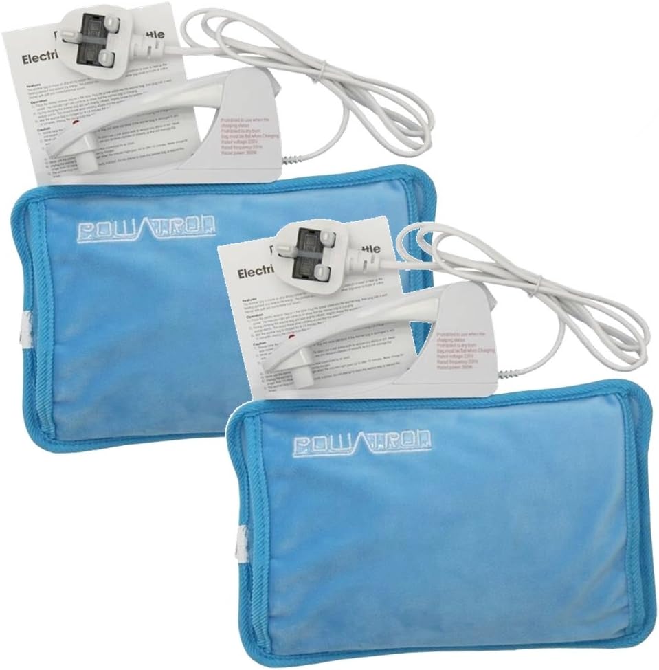2 x Rechargeable Electric Hot Water Bottles Hand Warmer Heating Pads
