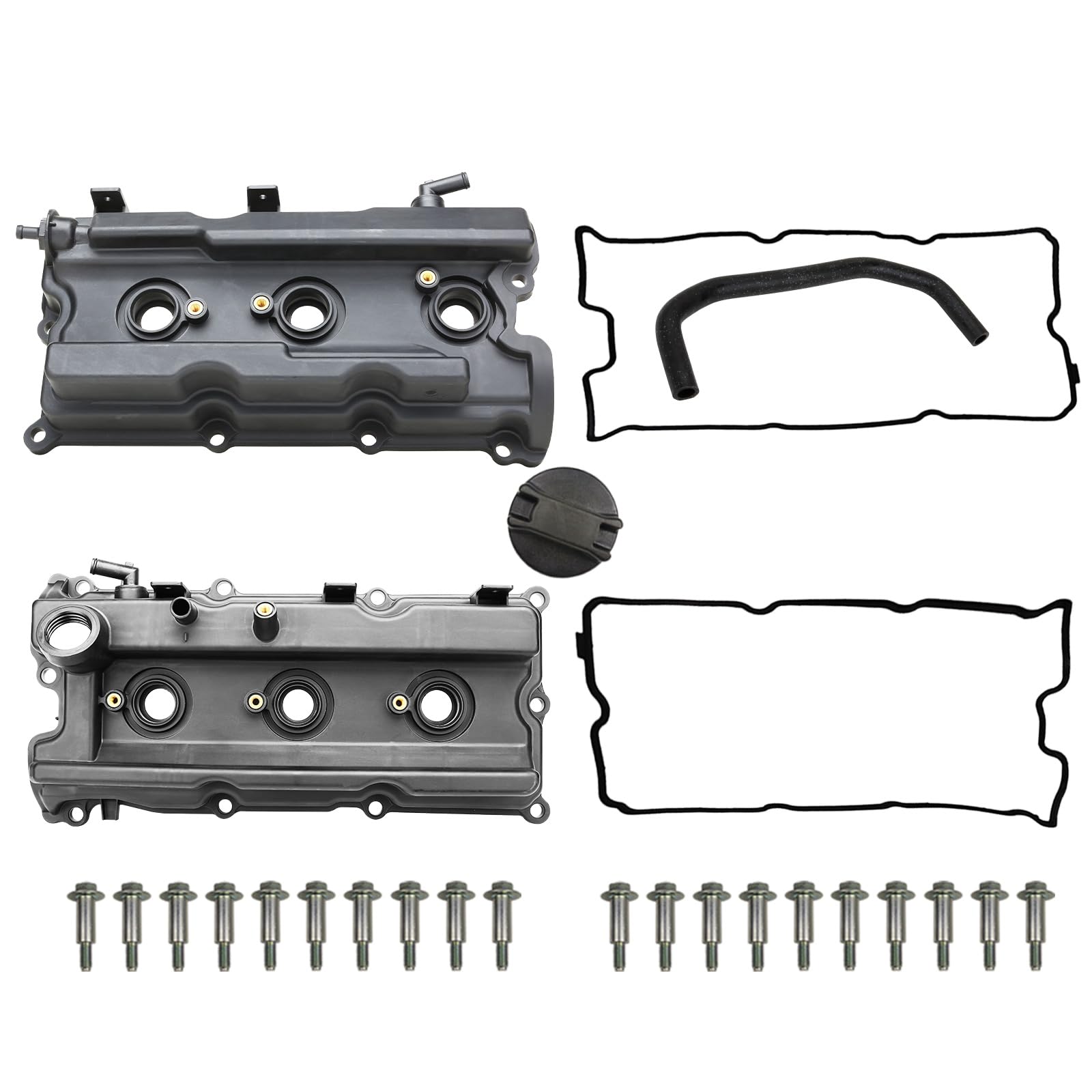 MILIPARTS Pair Valve Covers Compatible with 2005-2019 Nissan Frontier 05-15 Xterra 05-12 Pathfinder NV1500 2500 3500 4.0L V6 Replacement 13264-EA210 13264-EA200