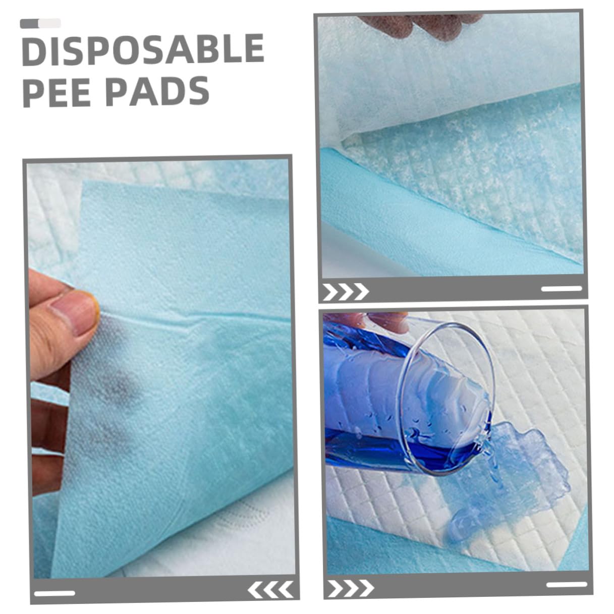 Mikikit 100 Stück Einweg Wickelunterlagen Saugfähig 60x90cm Auslaufsichere Urinunterlagen für Babys Senioren Hautfreundliche Pflegeunterlagen für Reisen und Wickeltisch