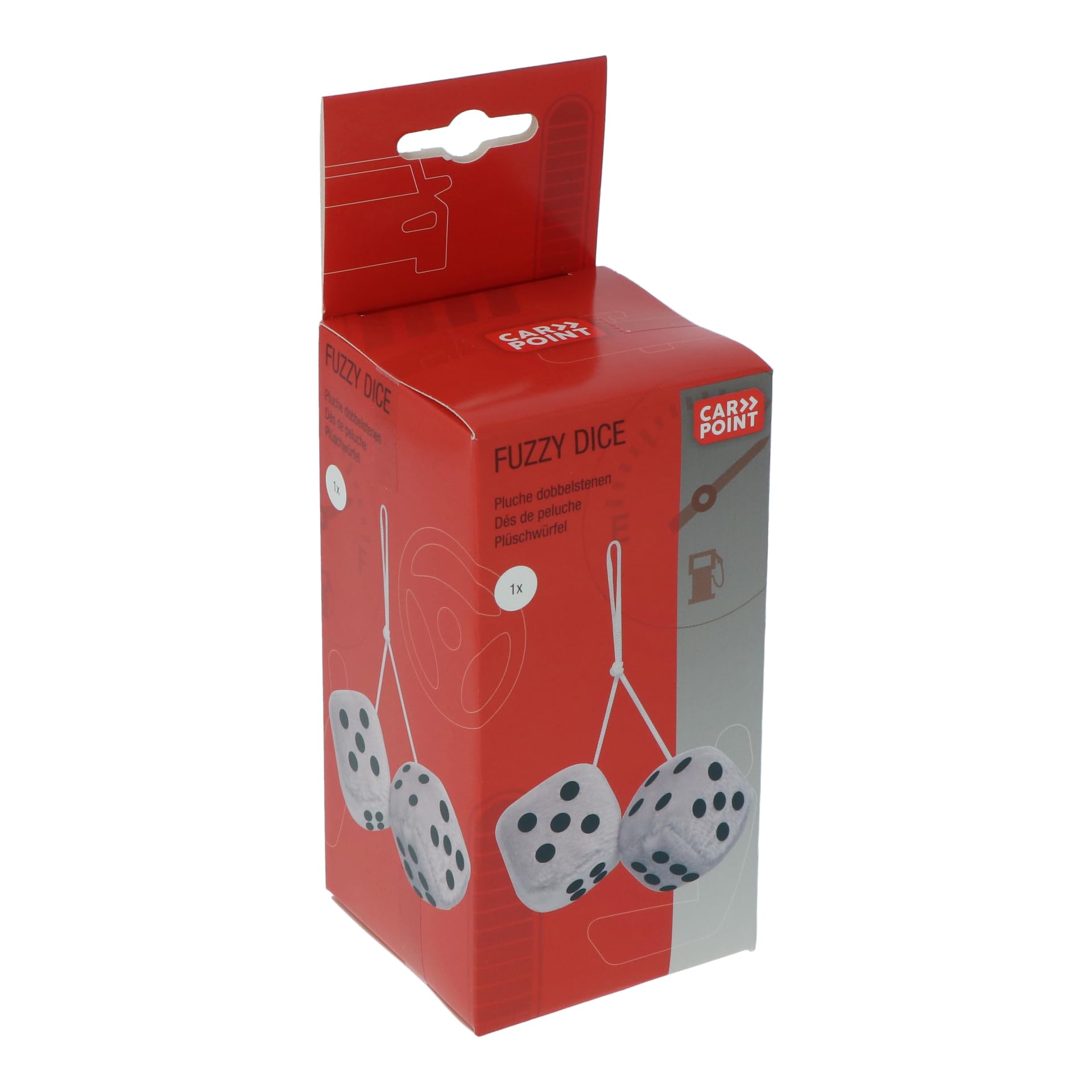 Dados de peluche blanco