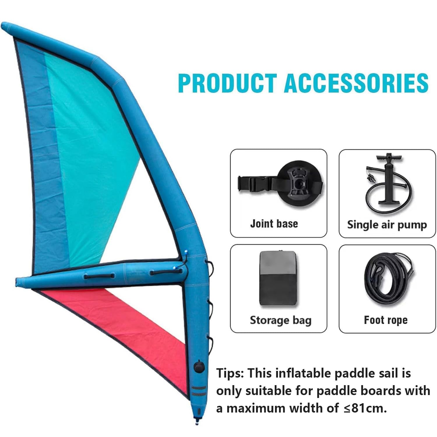 Tavola Da Paddle Gonfiabile Professionale, Vela Gonfiabile Portatile, Con Base Girevole a 360° E Finestra Di Visualizzazione, Vela Extra Large Da 45,21 Piedi Quadrati, Adatta per Il Windsurf