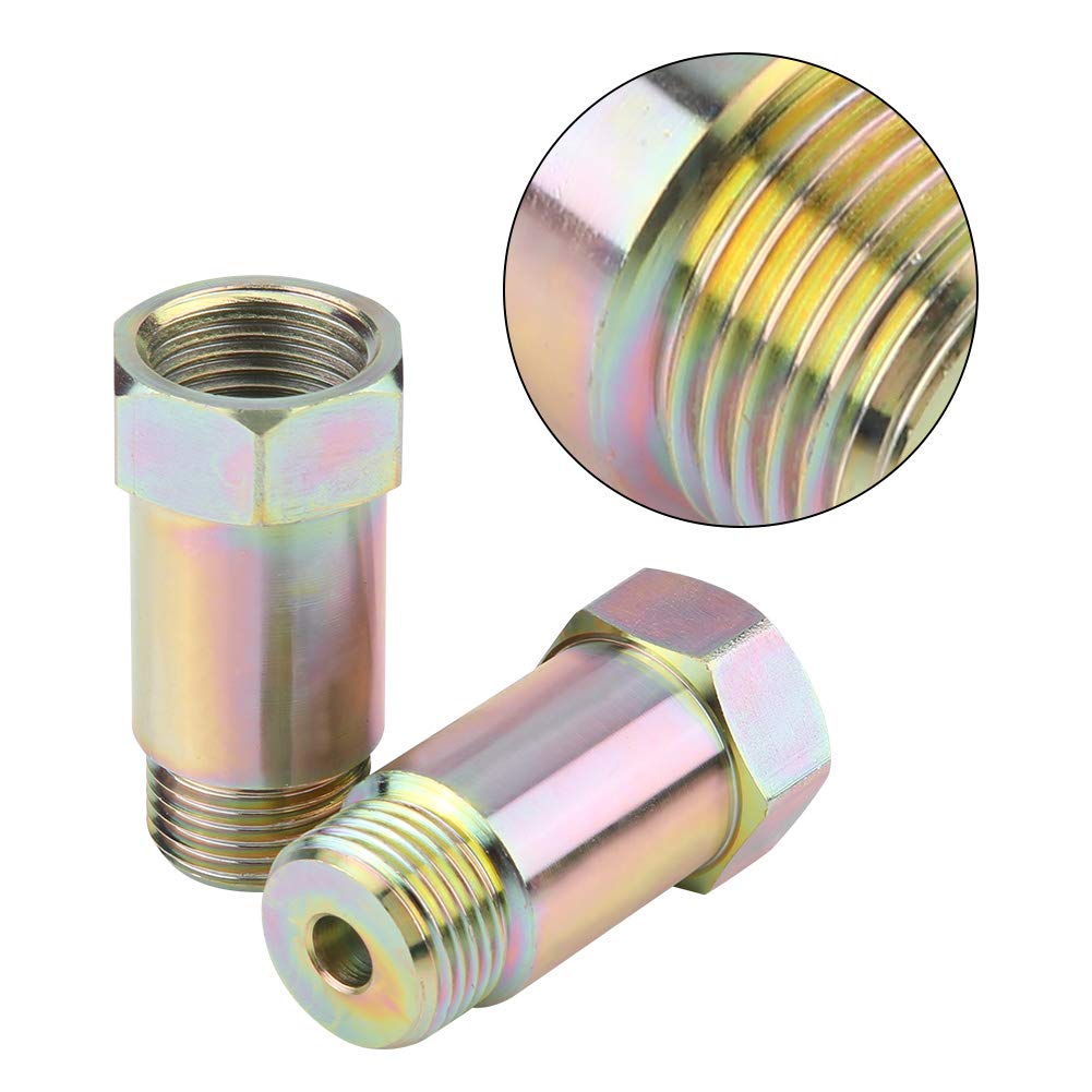 Qiilu Sensore di Ossigeno, 2 Pezzi, 45 mm, M18x1.5, Adattatore Distanziatore O2