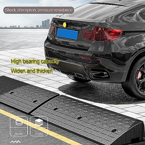 DELURA Rampas para Autos, Rampa para Silla de Ruedas para Escaleras de Casa, Rampa para Perros, Rampa para Motocicleta y Rampa de Entrada para Bordillos Resistente y Duradera de Goma (Tamaño: 4.3in) miniatura 6