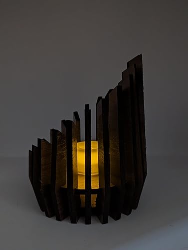 Miniatura 4 de Unique Geometric Pattern Candle Holder for Home Decor, Gift for Friends and Family, Modern Design, Sleek and Stylish, Centerpiece for Dining Table