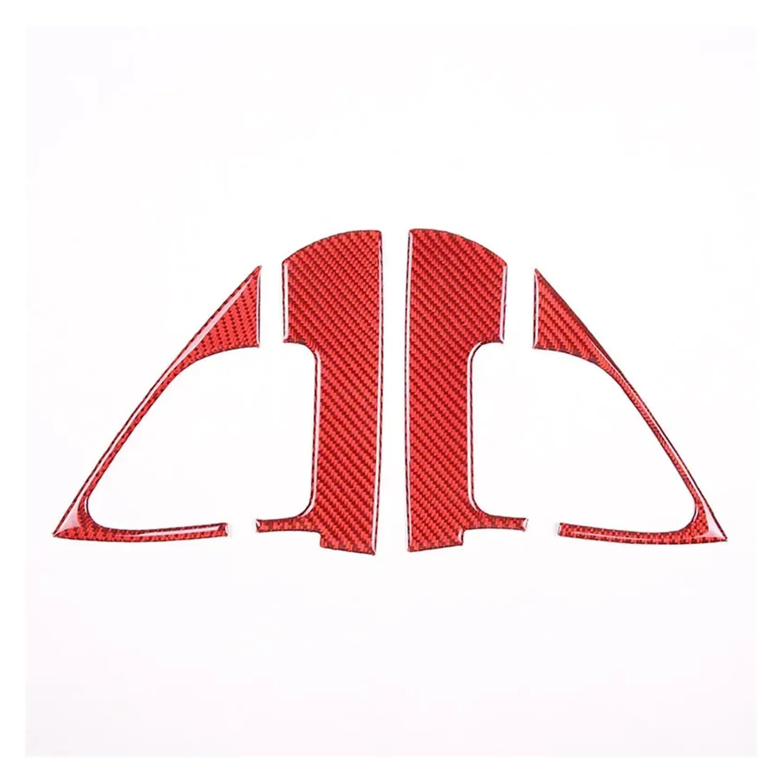 for BMW 3 Series E90 2005-2012 Interior A-Pillar Speaker Panel Sticker Protection Accessories Car Interior Mouldings(Red Carbon fibe)
