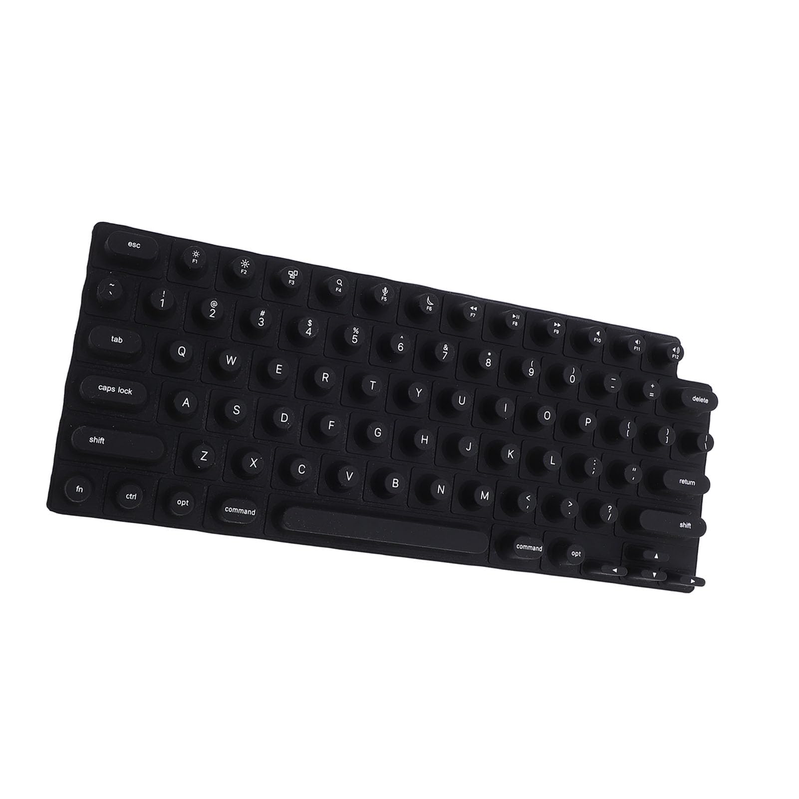 Teclado para Uñas Largas, Tipia Tipo Teckboard Cubierta de Clavos Largos Burbujas Burbujas Strism Silicona Cómodo Tipificación de Uñas Levantadas Tipando de Uñas para OS X (BLACK)