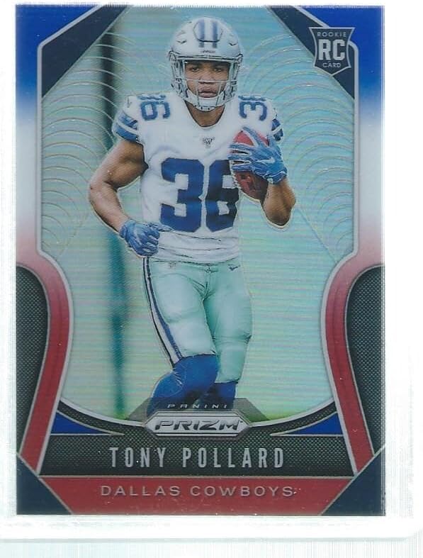 Tony Pollard 2019 Panini Prizm Red White Prizms Rookie Rc #339 - Football Cards