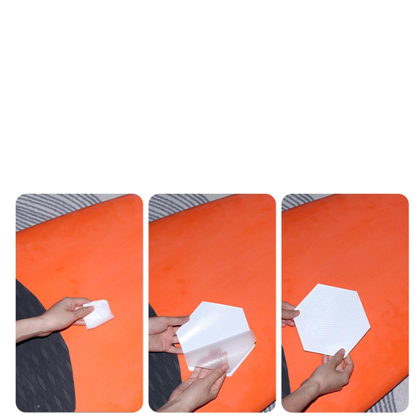 LOVIVER Hexagon Surfboard Traction Pads Tapis antidérapant Surf Adhésif Pads pour Paddle Board Surf Équipement Blanc