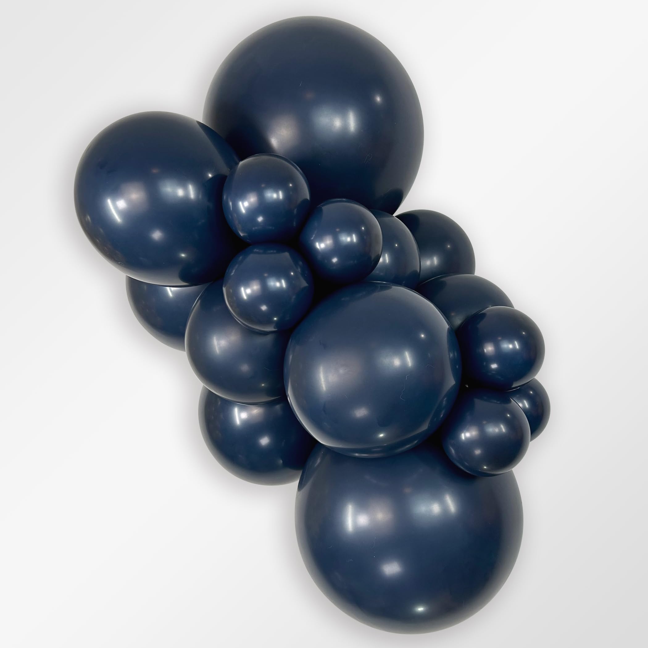 Sempertex Palloncini alla moda blu navy – Palloncini eleganti in lattice da 45,7 cm per decorazioni di compleanno, matrimoni, lauree, baby shower, anniversari, addio al nubilato, feste