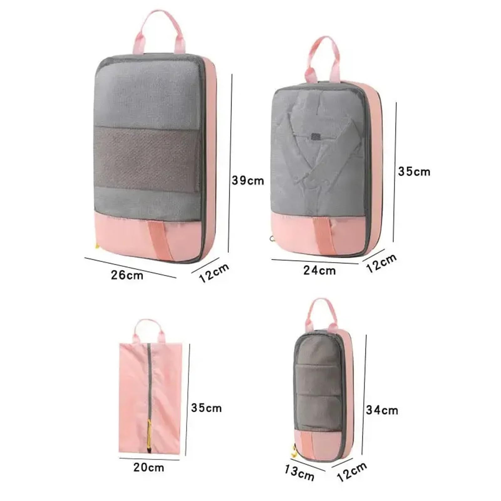 Bolsa organizadora de viaje compresión 3 piezas, plegable, impermeable, for guardar ropa interior, multifuncional, portátil Organizadores para maletas(Dark blue)
