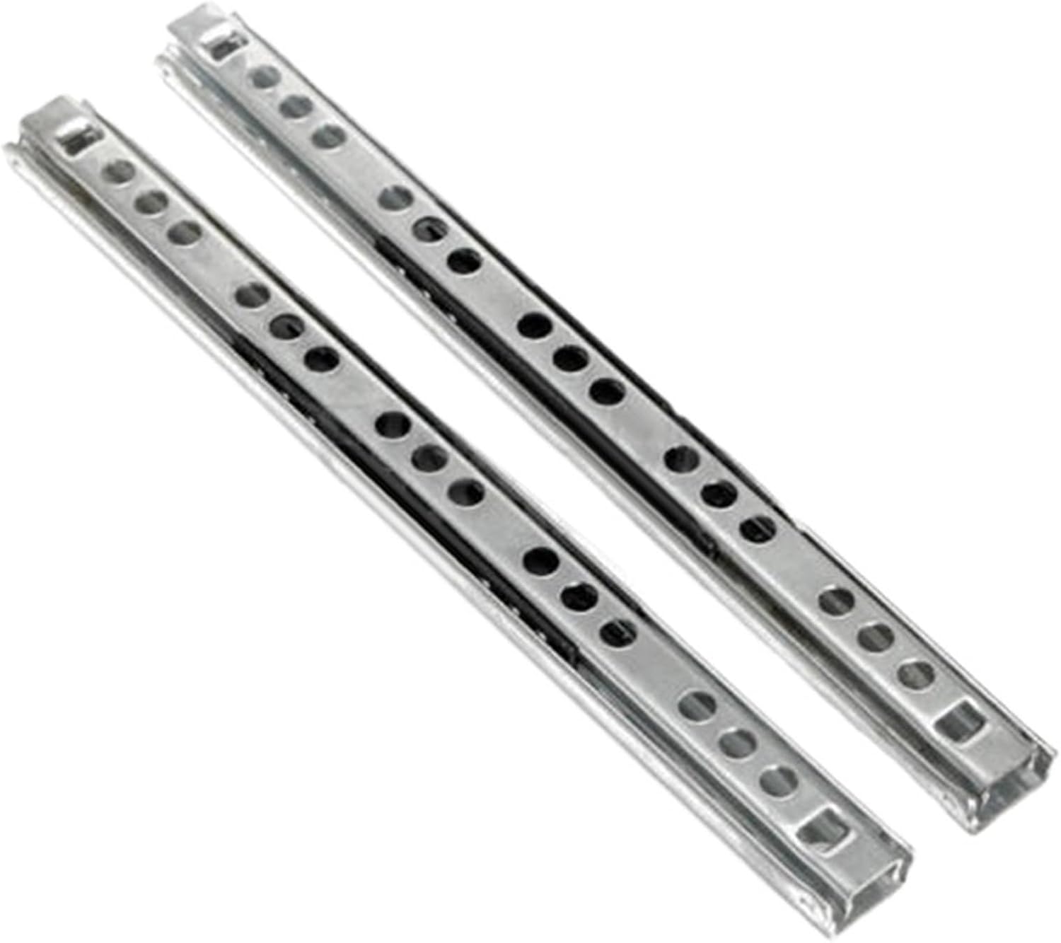 2xDrawer Bottom Runners Mounted Self Closing Draw Fixed Runner Furniture Slide Steel Keyboard(13 inch)