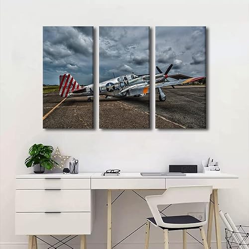 Miniatura 14 de Lienzo decorativo para pared, 3 piezas, póster de nariz de avión, arte de hélice gris, decoración del hogar, lienzo inspirador, decoración de pared