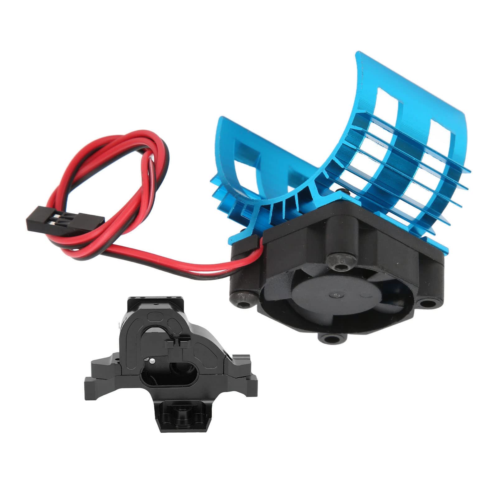 Zestaw radiatorów do samochodu RC Uchwyt silnika ze stopu aluminium z radiatorem na płycie dolnej (Black)