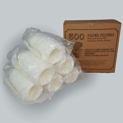 Miniatura 2 de canFly Filtro de papel desechable K-CUP con tapa para filtros Keurig de una sola taza compatible con Ekobrew, EZ-Cup y otros filtros reutilizables