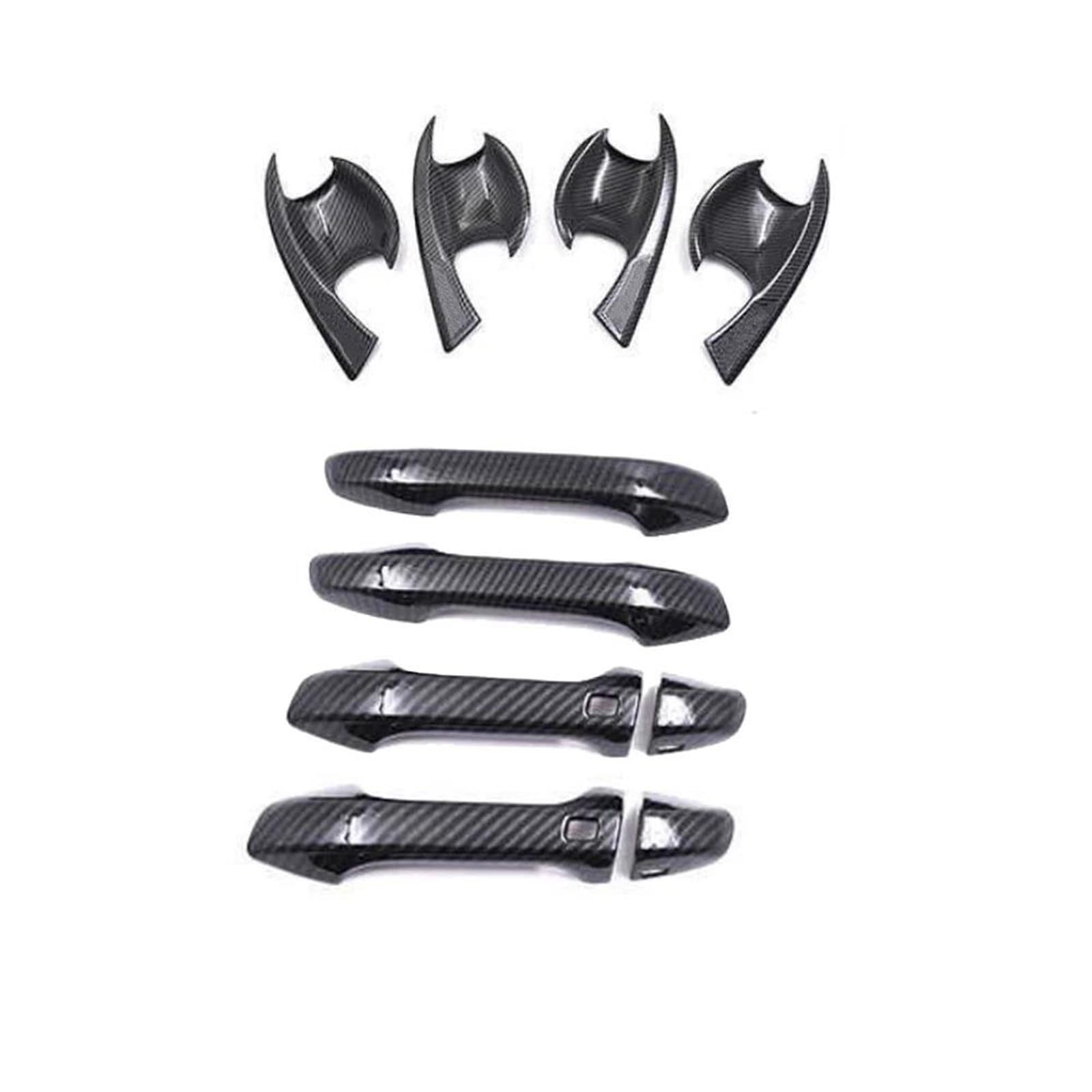 Hrqctim B 4 Bowl 2 Button Car Door Handle Cover Trim Cap Stickers For Kia For Forte K3 For Cerato Bd 2019-2023(B 4 Bowl 2 Button)