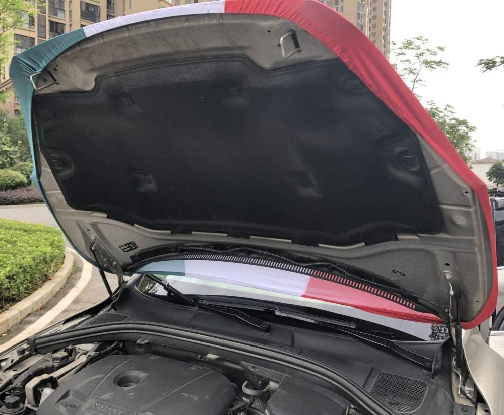 Flaggen Motorhaubenabdeckung,Ring Mazedonische Motorhaube Banner,Mann Slip-On Waschbar Super Elastisch Wetterfester Stoff,Nicht-Klebebanner 3.3X5 Ft Passend Für Die Meisten Gedruckten Autos,Bild