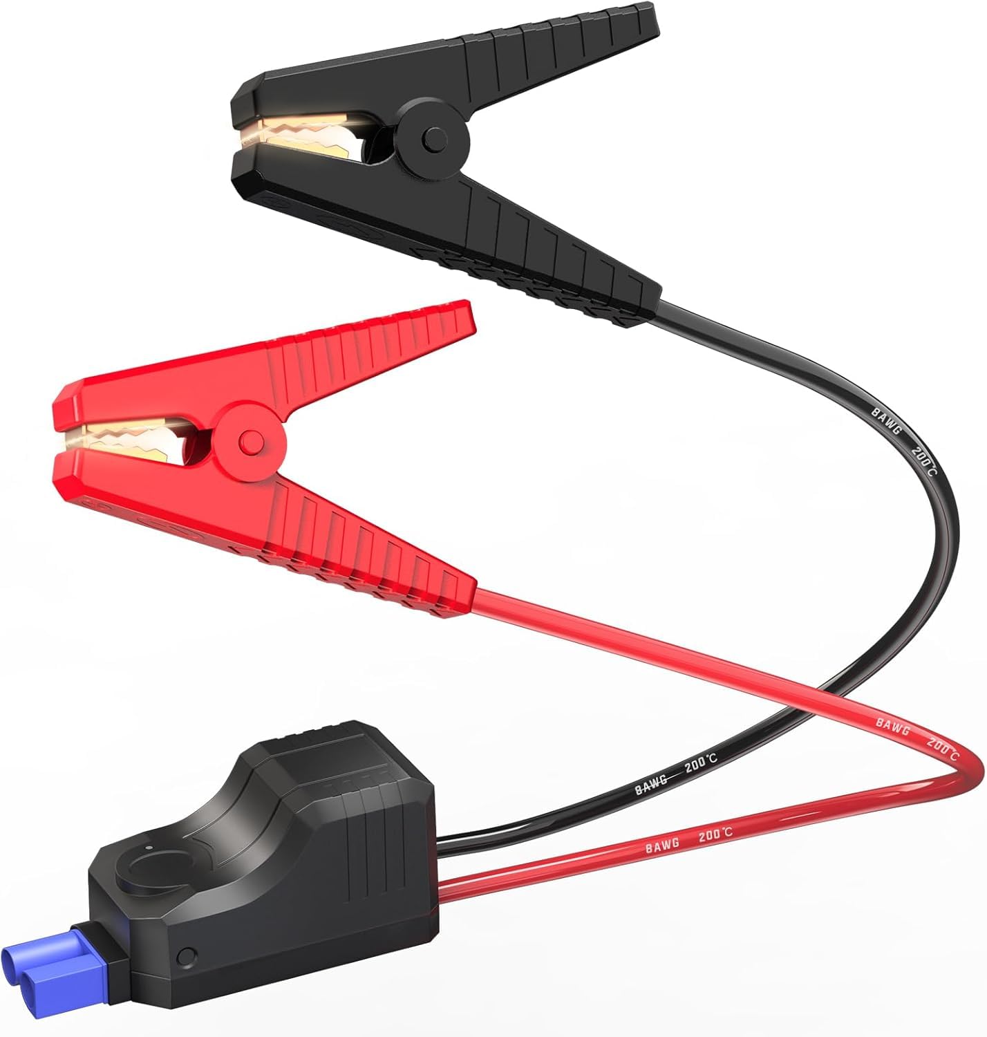 Smart Jumper Cables for 12V Portabale Car Jump Starter, Automotive Jump Starter Booster Clamp Cables with 8WAG Line