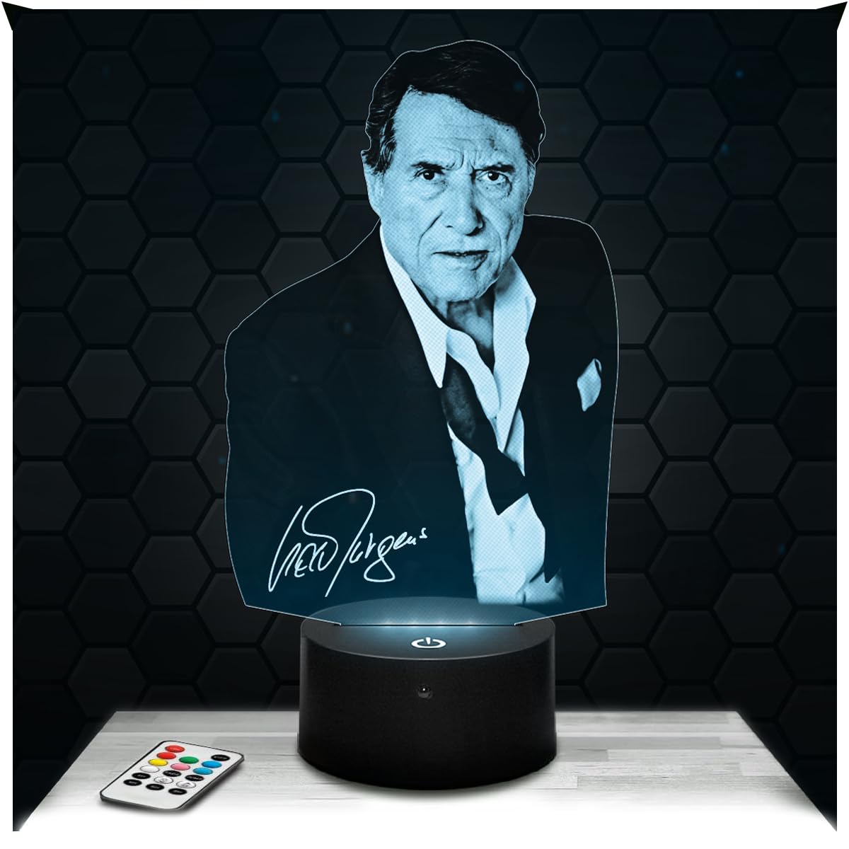 Lampephoto.fr - 3D Lamp UDO Jurgens Singer Composer, Touch LED Night Light, 3D Hologram Effect, Christmas Birthday Gift Idea for Men Women, Bedroom Decoration Object