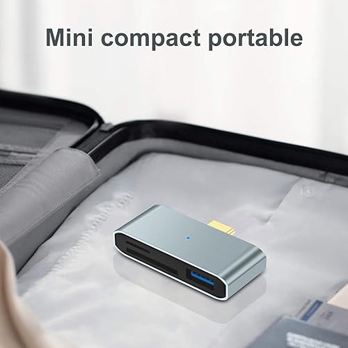 Miniatura 7 de BorlterClamp - Lector de tarjetas SD USB C, lector de tarjetas de memoria micro SD, USB C a USB 3.0 y adaptador de lector de tarjetas SD, compatible