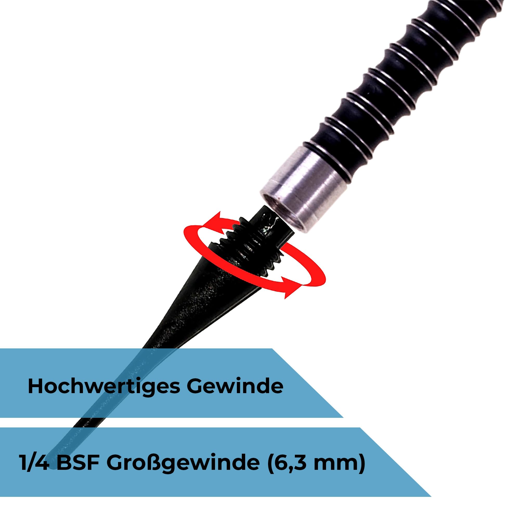 Karella Punte morbide Premium 1/4 BSF Filettatura Grande 1000 Pezzi Nero