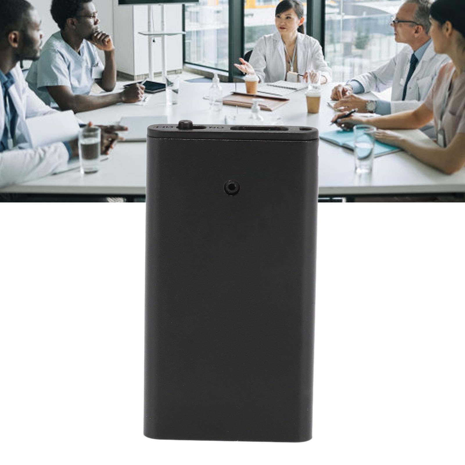 Grabadora MP3 de Bolsillo, Pequeña Grabadora de Voz Portátil Recargable, Función de Sincronización de Reducción de Ruido HD, Batería Baja, Copia de Seguridad Automática para