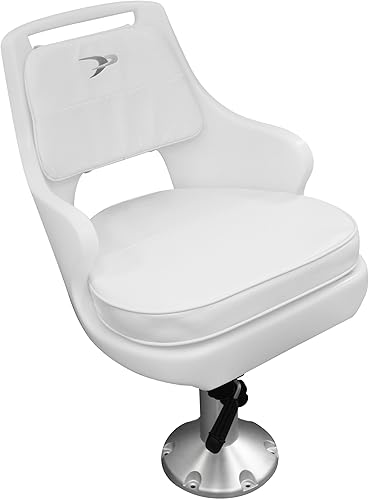 Wise 8WD015-710 Silla de piloto estándar con cojines, pedestal de altura fija y tobogán de asiento