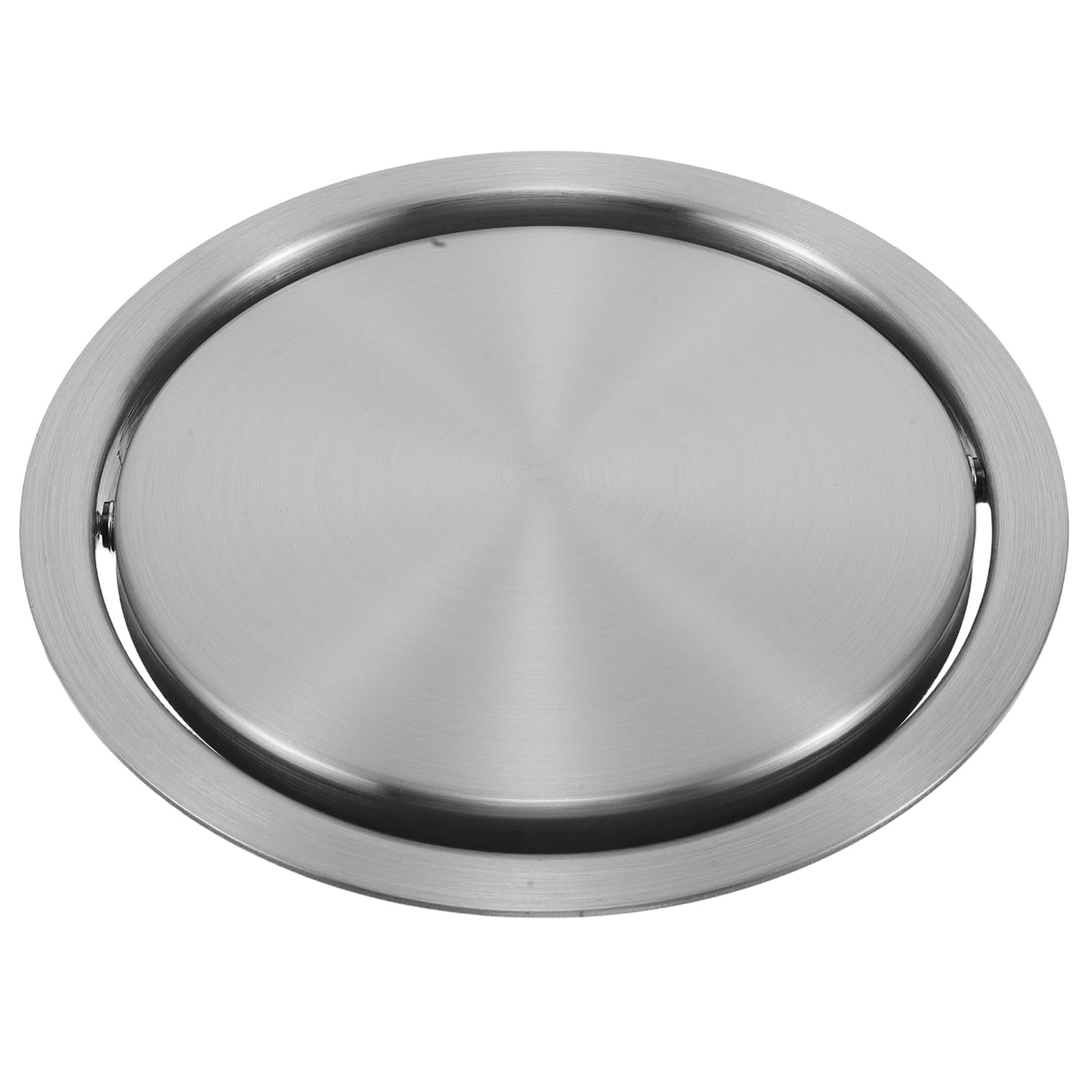Couvercle de poubelle encastré rond en acier inoxydable compact et fiable