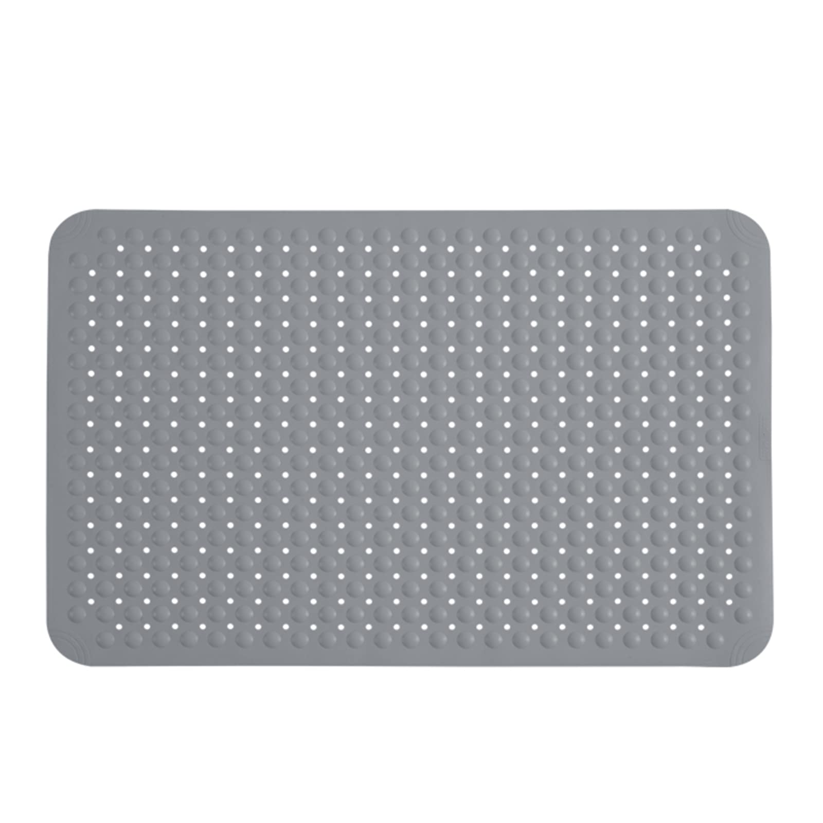 Alfombrillas de Baño, con Ventosas y Orificios de Drenaje Material TPE Esterilla de Ducha Antideslizante para Baños, Cocinas, Piscinas (Dark Gray,800×1200mm)