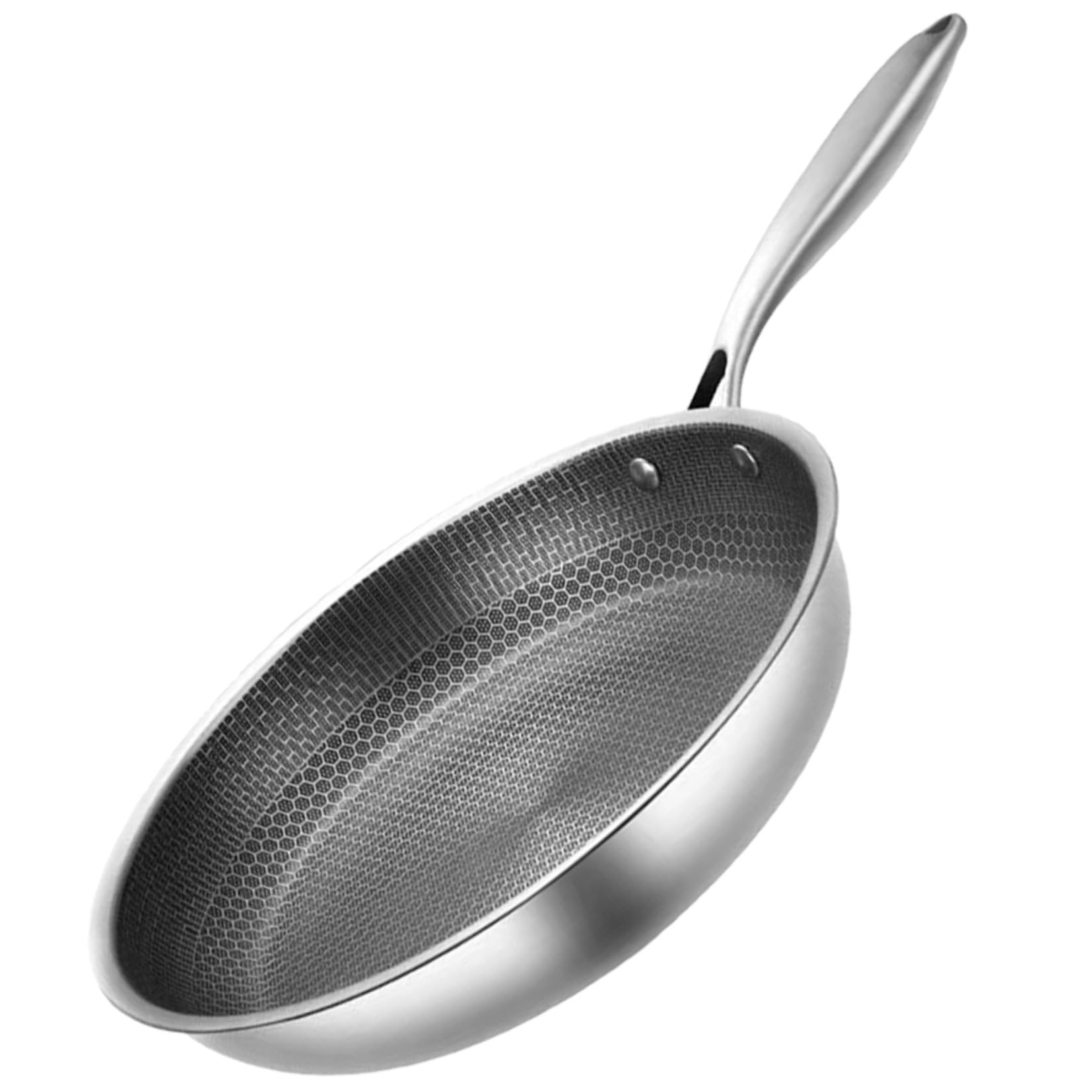 Poêle en acier inoxydable structure nid d'abeille durable pour plaque induction