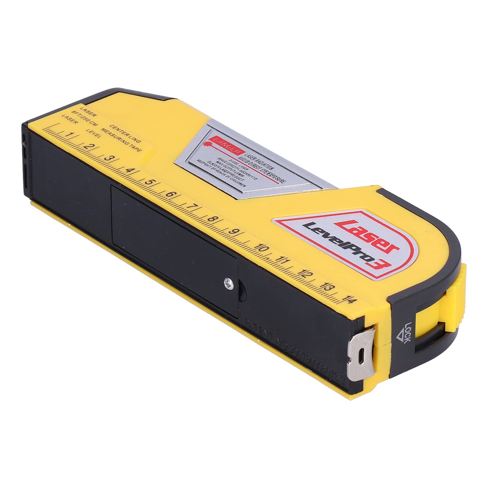 Télémètre Numérique Professionnel avec Règle de Niveau, Mesure de Distance Infrarouge, Ruban 250 cm