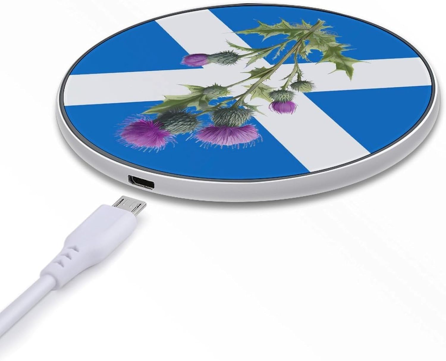 Scottish Thistle Flag Portable Phone Charger Charging Station Pad 10W image 5