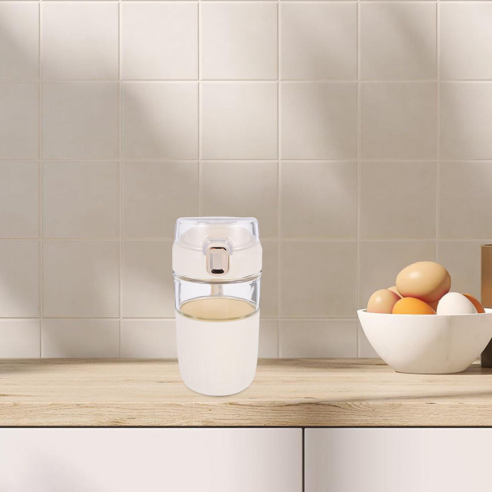 Glasbecher mit Integriertem Sieb und Hitzebeständigem Silikonschutz Wiederverwendbarer Teebecher To go für Heiße und Kalte Getränke Vielseitiger Reisebecher für Kaffee und Wasser
